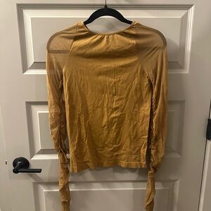 We the free gold tight long sleeve